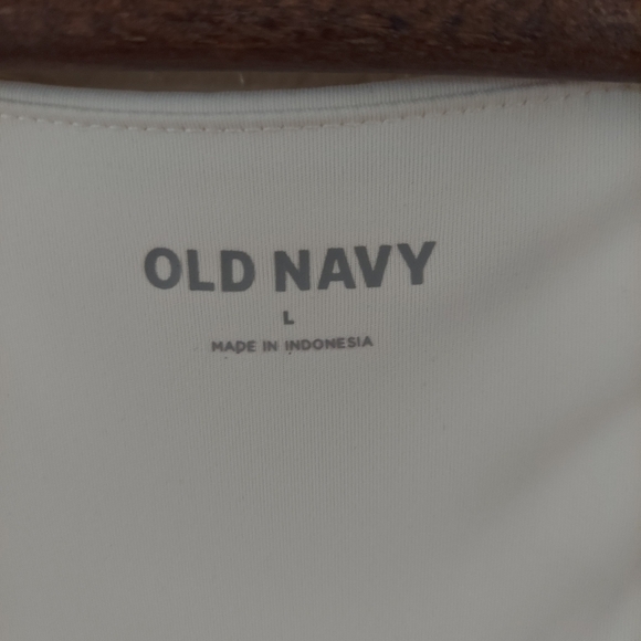 Old Navy ivory V-Neck long sleeve top Sz large - Picture 4 of 9